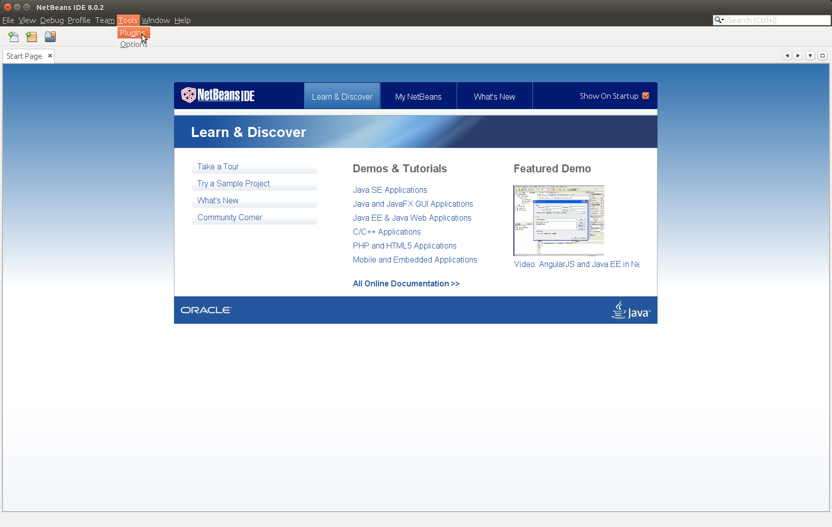 NetBeans Tools->Plugins